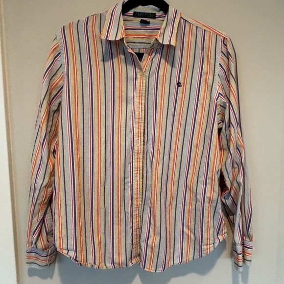 Lauren Ralph Lauren Tops - Lauren Ralph Lauren Multicolor Striped Button Down Shirt
